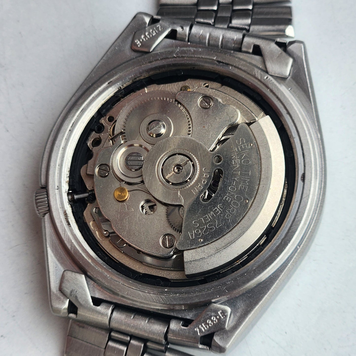 Vintage 1998 Original Seiko 5 Automatic 7S26-3160 Golden Face 21 Jewels Day-Date Japanese Men's Wrist Watch ET80