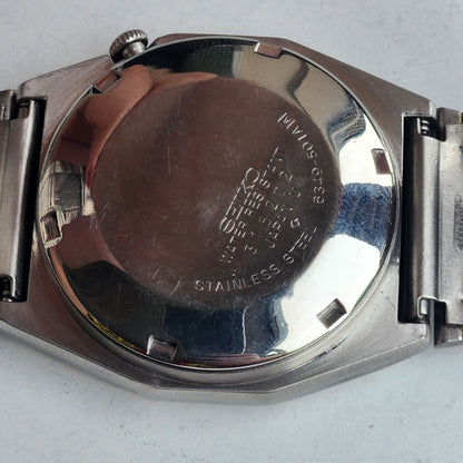 Vintage 1983 Original Seiko 5 Automatic 6349-501A Black Face 23 Jewels Day-Date Japanese Men's Wrist Watch ET84