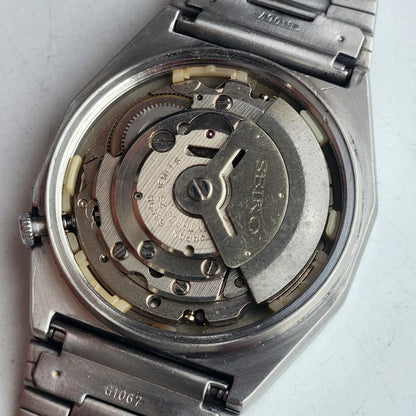 Vintage 1983 Original Seiko 5 Automatic 6349-501A Black Face 23 Jewels Day-Date Japanese Men's Wrist Watch ET84