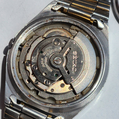 Vintage 1978 Original Seiko 5 Automatic 6309-8120 Black Face 17 Jewels Day-Date Japanese Men's Wrist Watch ET87