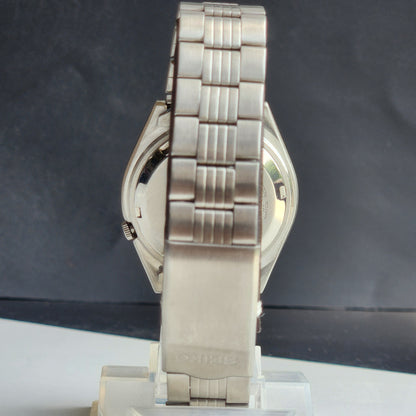 Vintage 1982 Original Seiko 5 Automatic 7009-876J Grey Face 17 Jewels Day-Date Japanese Men's Wrist Watch ET91