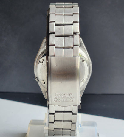 Vintage 1978 Original Seiko 5 Automatic 7009-8762 Black Face 17 Jewels Day-Date Japanese Men's Wrist Watch ET95