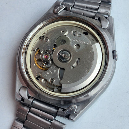 Vintage 1978 Original Seiko 5 Automatic 7009-8762 Black Face 17 Jewels Day-Date Japanese Men's Wrist Watch ET95