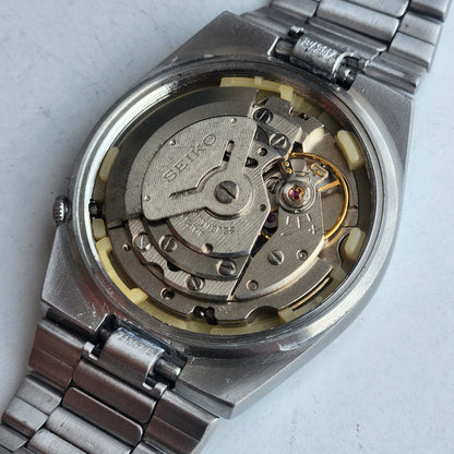 Vintage 1977 Original Seiko 5 Automatic 6309-8360 Black Face 17 Jewels Day-Date Japanese Men's Wrist Watch ET100