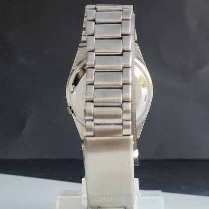 Vintage 1978 Original Seiko 5 Automatic 7009-3161 Black Face 17 Jewels Day-Date Japanese Men's Wrist Watch ET107
