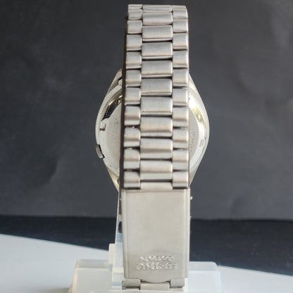Vintage 1975 Original Seiko 5 Automatic 7019-6081 Golden Face 21 Jewels Day-Date Japanese Men's Wrist Watch ET109