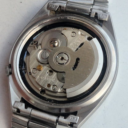 Vintage 1985 Original Seiko 5 Automatic 7009-3040 White Face 17 Jewels Day-Date Japanese Men's Wrist Watch ET114