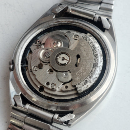 Vintage 1980 Original Seiko 5 Automatic 7009-3040 Grey Face 17 Jewels Day-Date Japanese Men's Wrist Watch ET117