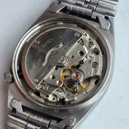 Vintage 1975 Original Citizen Automatic 8200 Black Face 21 Jewels Day-Date Japanese Men's Wrist Watch EG156