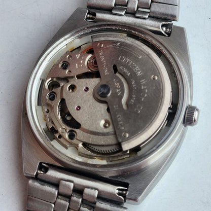 Vintage 1987 Original Citizen Automatic 8200 Grey Face 21 Jewels Day-Date Japanese Men's Wrist Watch EG157
