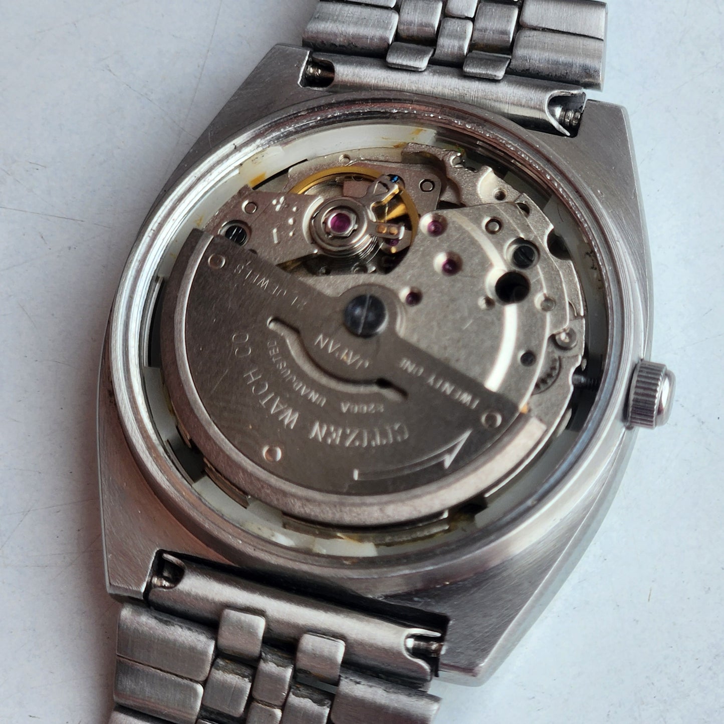Vintage 1987 Original Citizen Automatic 8200 Grey Face 21 Jewels Day-Date Japanese Men's Wrist Watch EG157