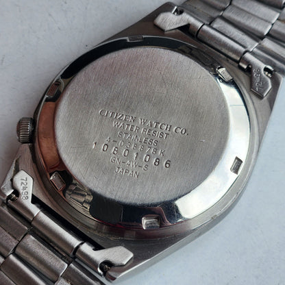 Vintage 1981 Original Citizen Automatic 8200 Silver Face 21 Jewels Day-Date Japanese Men's Wrist Watch EG158