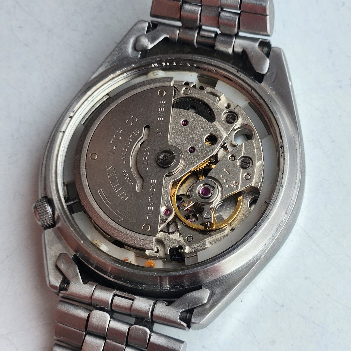 Vintage 1982 Original Citizen Automatic 8200 Gray Face 21 Jewels Day-Date Japanese Men's Wrist Watch EG159