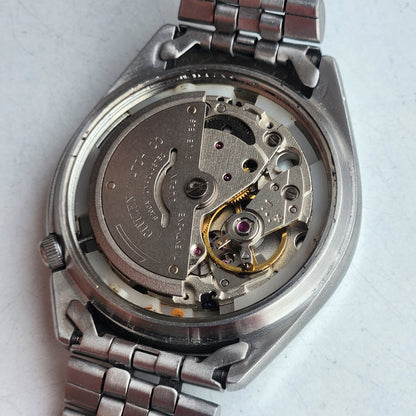 Vintage 1982 Original Citizen Automatic 8200 Gray Face 21 Jewels Day-Date Japanese Men's Wrist Watch EG159