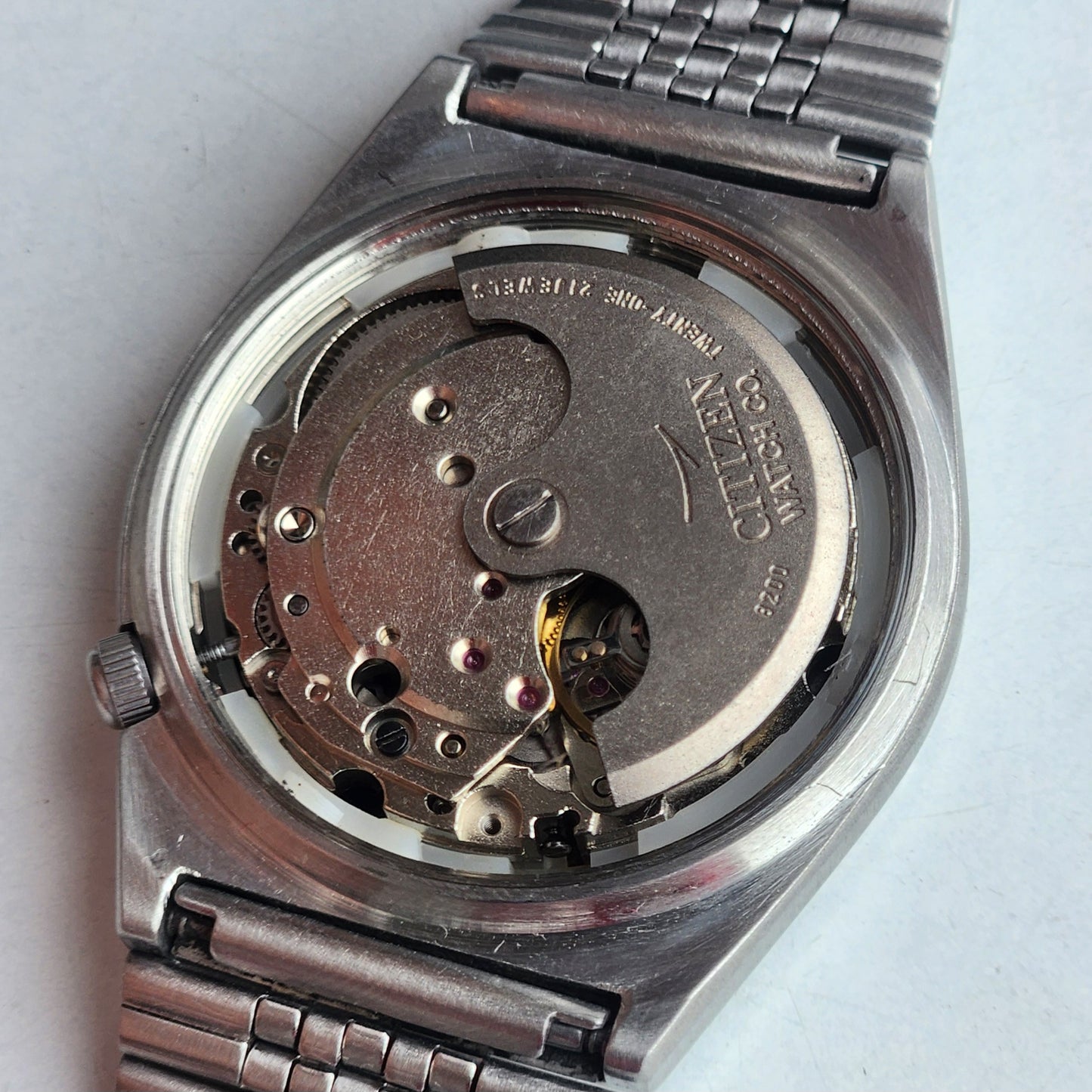 Vintage 1980 Original Citizen Automatic 8200 Black Face 21 Jewels Day-Date Japanese Men's Wrist Watch EG164