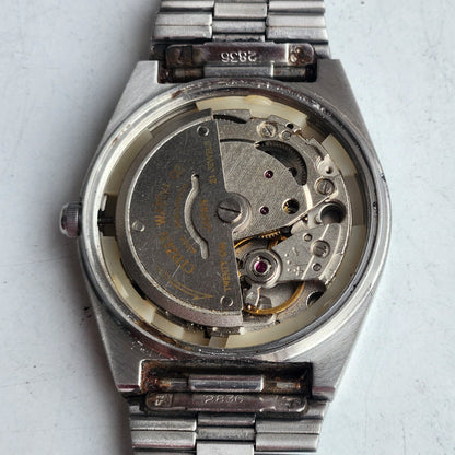Vintage 1975 Original Citizen Automatic 8200 Yellow Face 21 Jewels Day-Date Japanese Men's Wrist Watch EG168