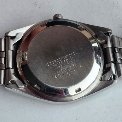 Vintage 1974 Original Citizen Automatic 8200 Black Face 21 Jewels Day-Date Japanese Men's Wrist Watch EG172