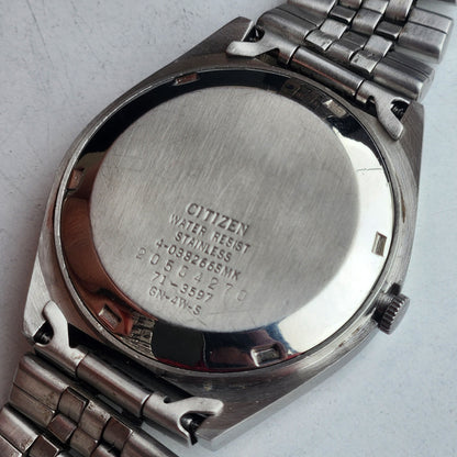 Vintage 1982 Original Citizen Automatic 8200 Black Face 21 Jewels Day-Date Japanese Men's Wrist Watch EG175