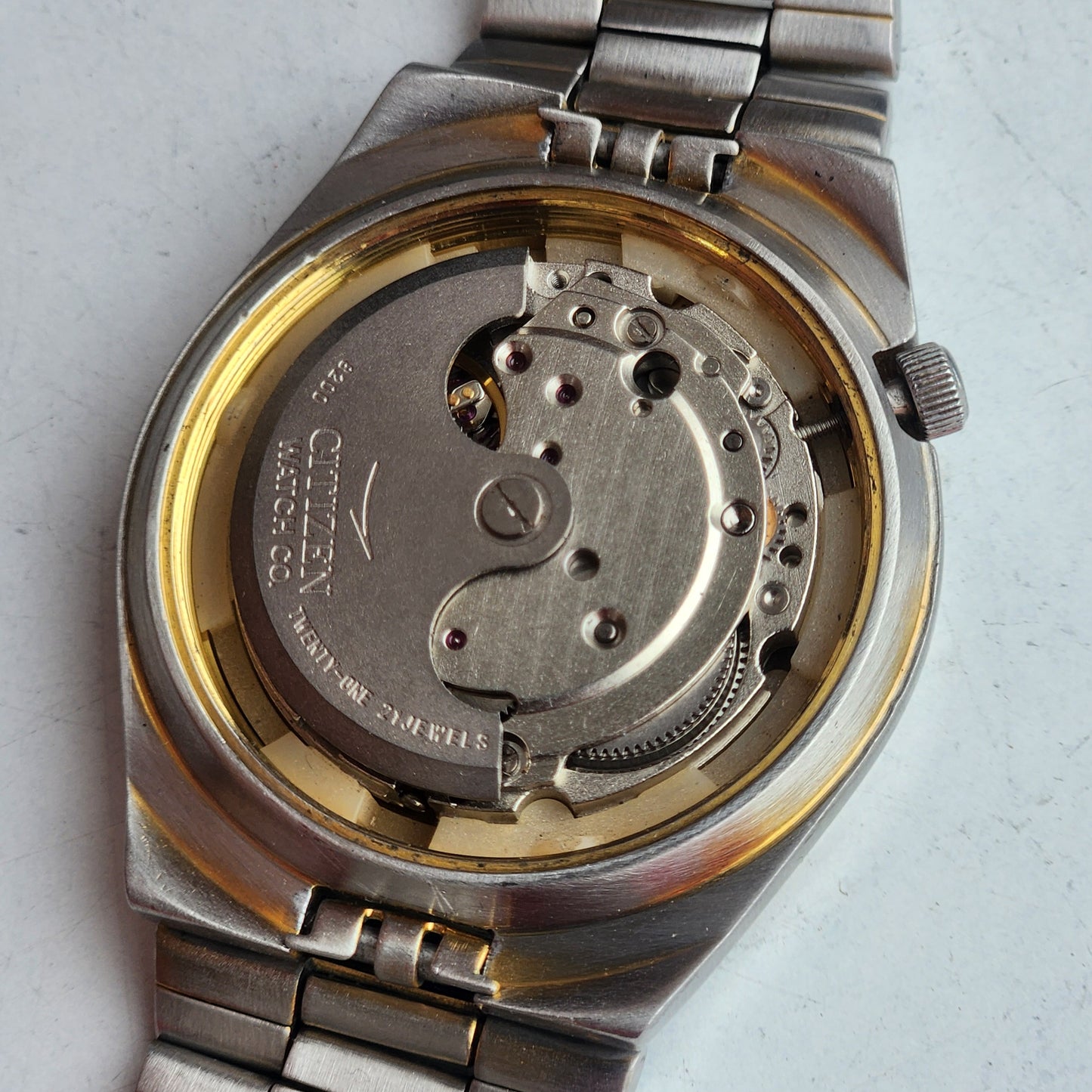 Vintage 1974 Original Citizen Automatic 8200 Black Face 21 Jewels Day-Date Japanese Men's Wrist Watch EG178