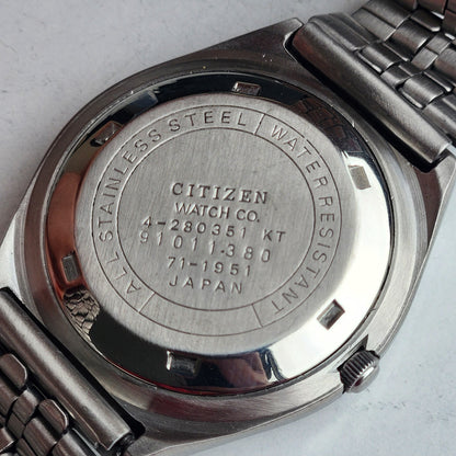 Vintage 1979 Original Citizen Automatic 8200 Grey Face 21 Jewels Day-Date Japanese Men's Wrist Watch EG187