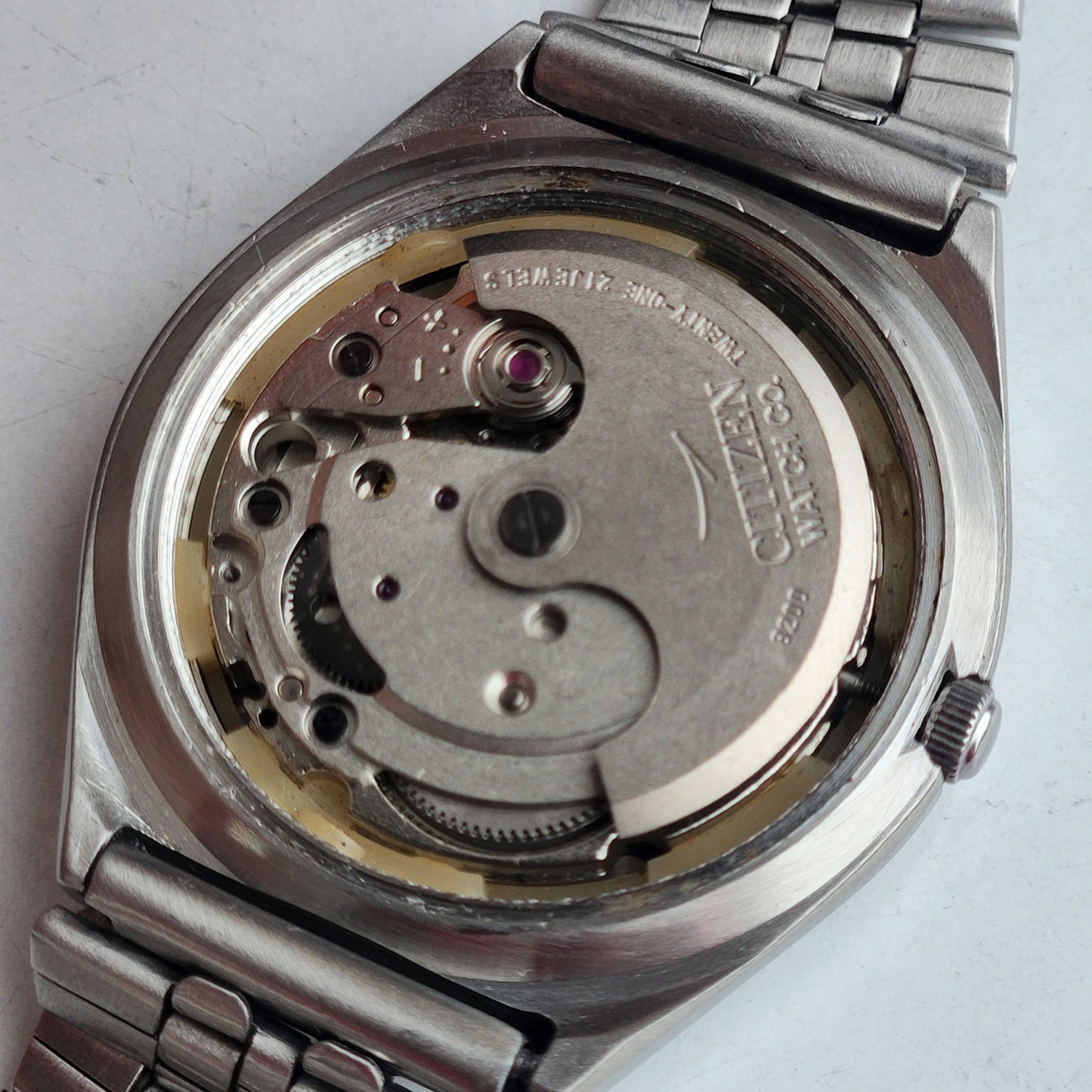 Vintage 1979 Original Citizen Automatic 8200 Grey Face 21 Jewels Day-Date Japanese Men's Wrist Watch EG187