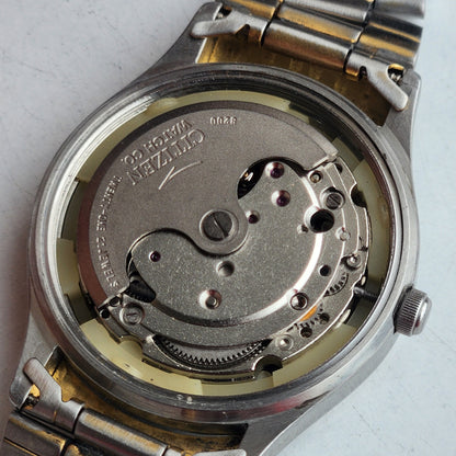 Vintage 1978 Original Citizen Automatic 8200 Black Face 21 Jewels Day-Date Japanese Men's Wrist Watch EG189