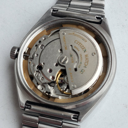 Vintage 1982 Original Citizen Automatic 8200 Grey Face 21 Jewels Day-Date Japanese Men's Wrist Watch EG180