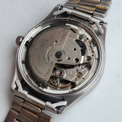 Vintage 1978 Original Citizen Automatic 8200 Golden Face 21 Jewels Day-Date Japanese Men's Wrist Watch EG195