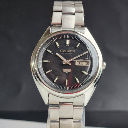Vintage 1981 Original Citizen Automatic 8200 Black Face 21 Jewels Day-Date Japanese Men's Wrist Watch EG196