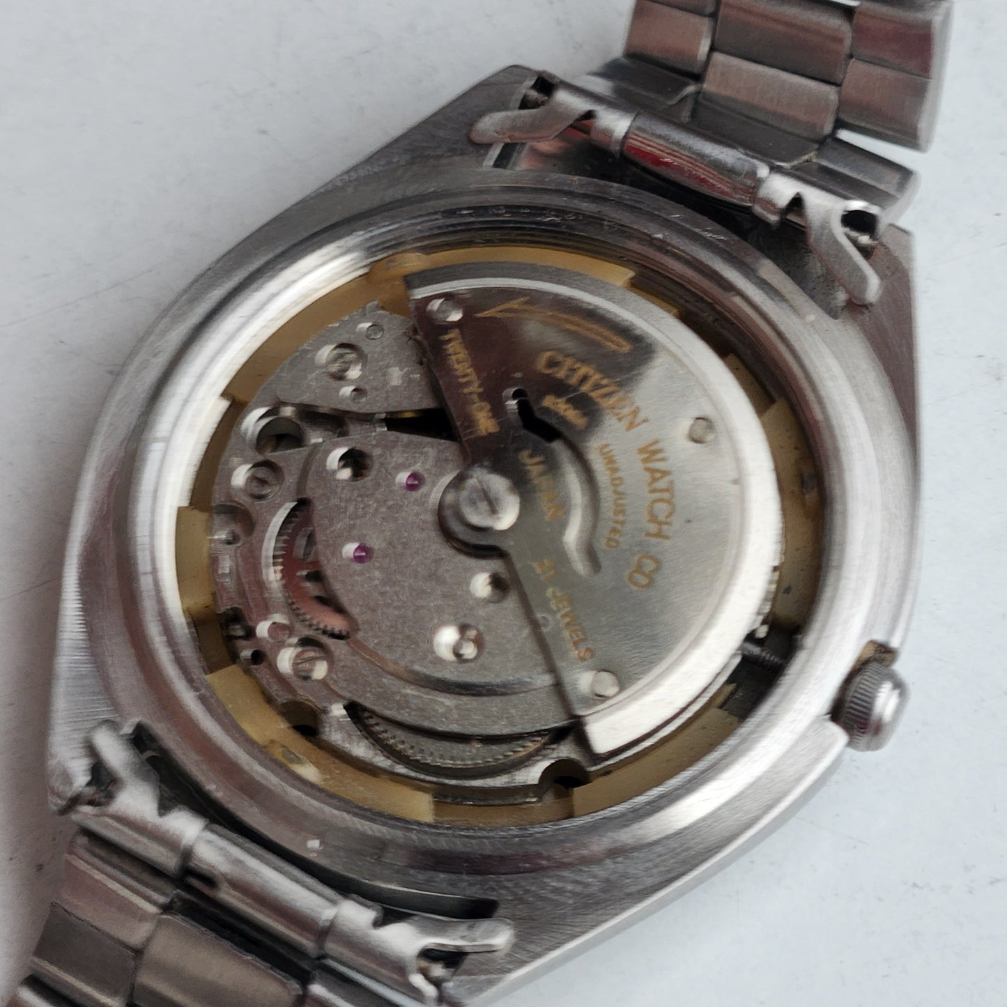 Vintage 1981 Original Citizen Automatic 8200 Black Face 21 Jewels Day-Date Japanese Men's Wrist Watch EG196