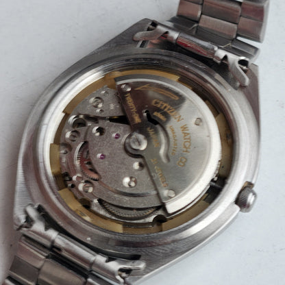 Vintage 1981 Original Citizen Automatic 8200 Black Face 21 Jewels Day-Date Japanese Men's Wrist Watch EG196