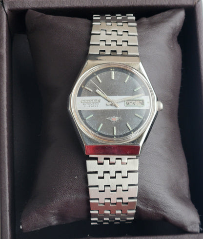 Vintage 1978 Original Citizen Automatic 8200 Grey Face 21 Jewels Day-Date Japanese Men's Wrist Watch EG198