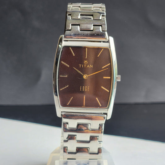 Original TITAN EDGE 1044YCE31 Barrel Black Face 29MM Case Men's Watch H70