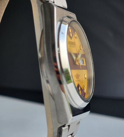 Vintage 1981 Original Citizen Automatic 8200 Golden Face 21 Jewels Day-Date Japanese Men's Wrist Watch EA01