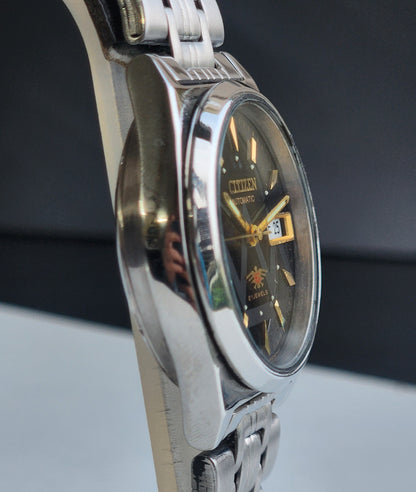 Vintage 1983 Original Citizen Automatic 8200 Black Face 21 Jewels Day-Date Japanese Men's Wrist Watch EA03