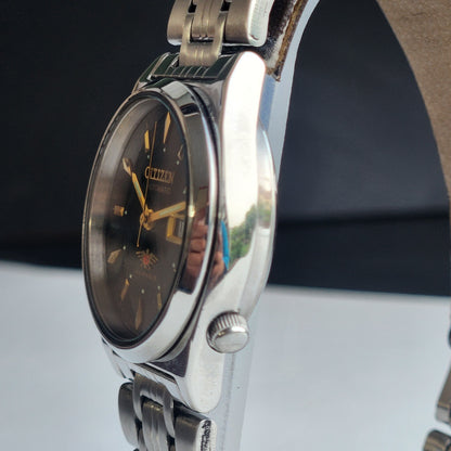 Vintage 1983 Original Citizen Automatic 8200 Black Face 21 Jewels Day-Date Japanese Men's Wrist Watch EA03