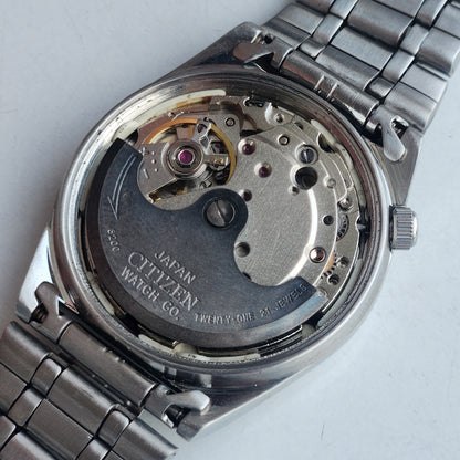 Vintage 1983 Original Citizen Automatic 8200 Black Face 21 Jewels Day-Date Japanese Men's Wrist Watch EA03