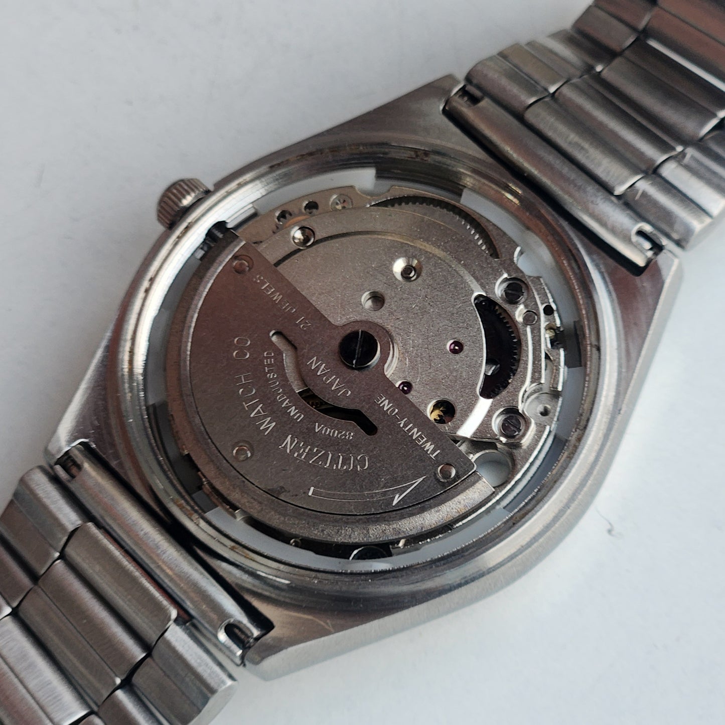 Vintage 1974 Original Citizen Automatic 8200 White Face 21 Jewels Day-Date Japanese Men's Wrist Watch EA06