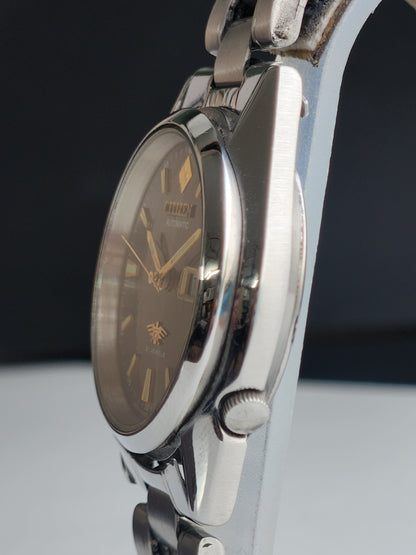 Vintage 1983 Original Citizen Automatic 8200 Black Face 21 Jewels Day-Date Japanese Men's Wrist Watch EA08