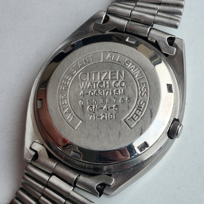 Vintage 1980 Original Citizen Automatic 8200 Blue Face 21 Jewels Day-Date Japanese Men's Wrist Watch EA09