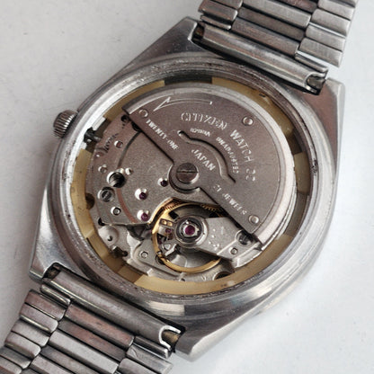 Vintage 1979 Original Citizen Automatic 8200 Cream Face 21 Jewels Day-Date Japanese Men's Wrist Watch EA11
