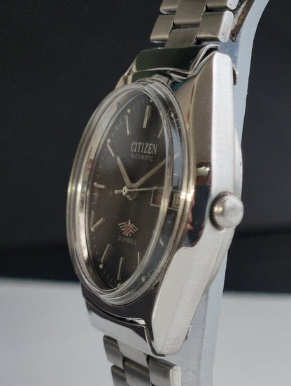 Vintage 1978 Original Citizen Automatic 8200 Black Face 21 Jewels Day-Date Japanese Men's Wrist Watch EA16
