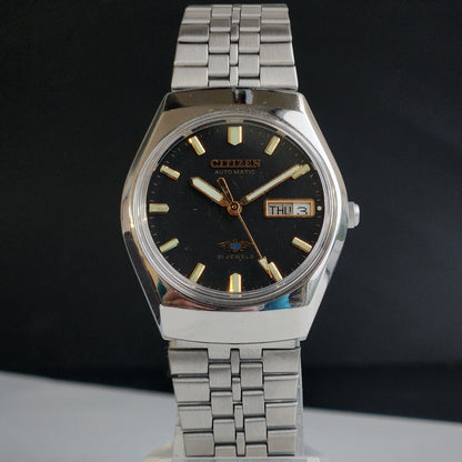Vintage 1983 Original Citizen Automatic 8200 Black Face 21 Jewels Day-Date Japanese Men's Wrist Watch EA17