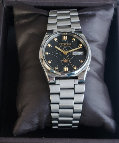 Vintage 1978 Original Citizen Automatic 8200 Black Face 21 Jewels Day-Date Japanese Men's Wrist Watch EA18