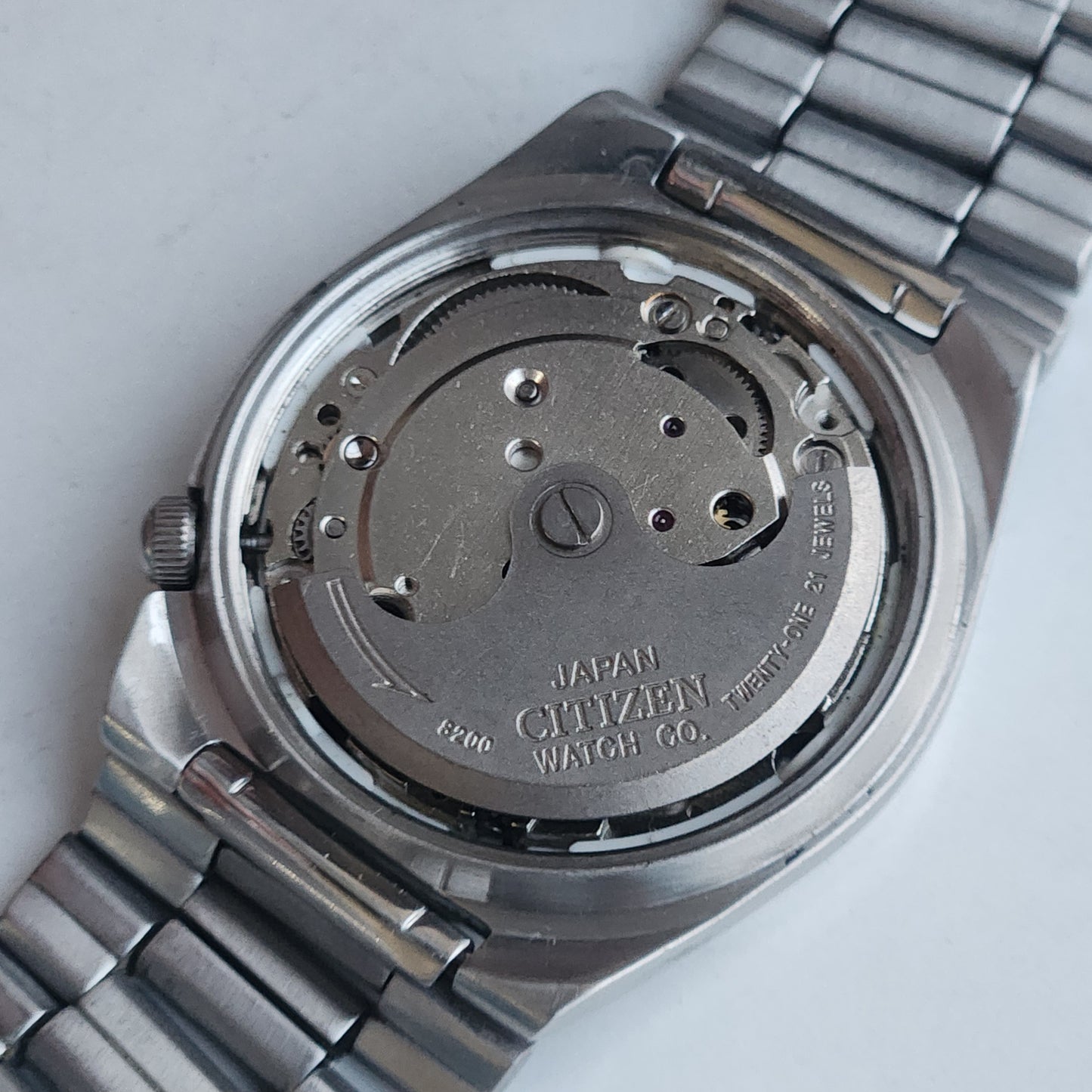 Vintage 1978 Original Citizen Automatic 8200 Black Face 21 Jewels Day-Date Japanese Men's Wrist Watch EA20