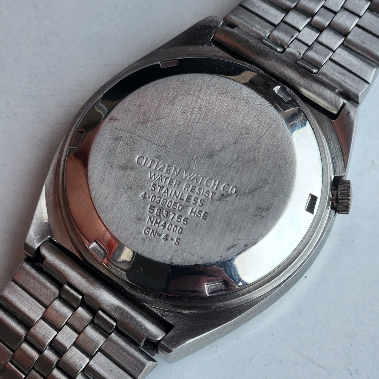 Vintage 1975 Original Citizen Automatic 8200 White Face 21 Jewels Day-Date Japanese Men's Wrist Watch EA22