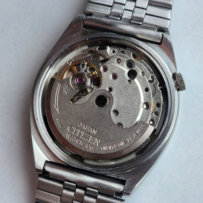 Vintage 1975 Original Citizen Automatic 8200 White Face 21 Jewels Day-Date Japanese Men's Wrist Watch EA22