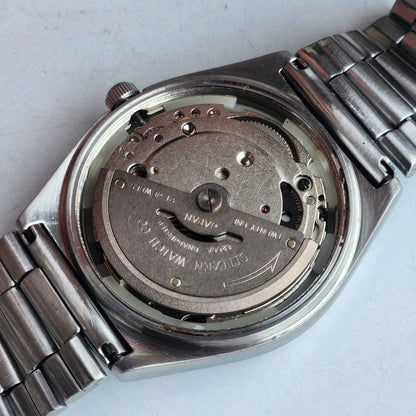 Vintage 1982 Original Citizen Automatic 8200 Grey Face 21 Jewels Day-Date Japanese Men's Wrist Watch EA23