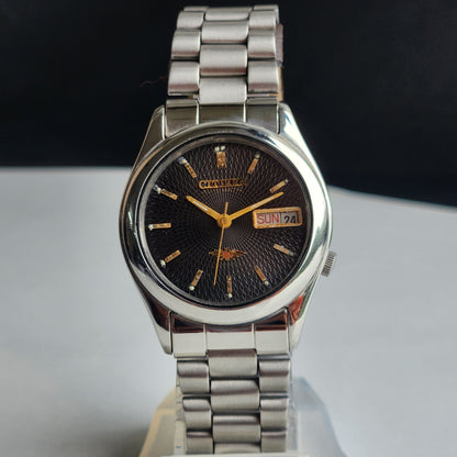 Vintage 1981 Original Citizen Automatic 8200 Black Face 21 Jewels Day-Date Japanese Men's Wrist Watch EA40