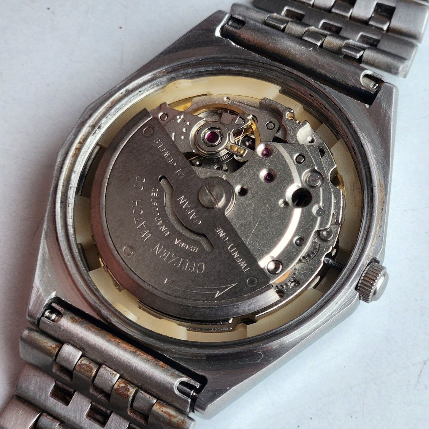 Vintage 1983 Original Citizen Automatic 8200 Golden Face 21 Jewels Day-Date Japanese Men's Wrist Watch EA28